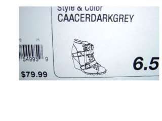 NEW CANDIES CANDIES CAACER DARK GREY* Fashion Ankle Boots Sz 6.5M $80 