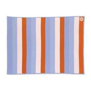  Classic Stripe Cashmere Blanket in Blue Baby