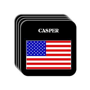  US Flag   Casper, Wyoming (WY) Set of 4 Mini Mousepad 