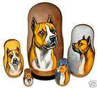 american staffordshire terrier russian nesting dolls expedited 