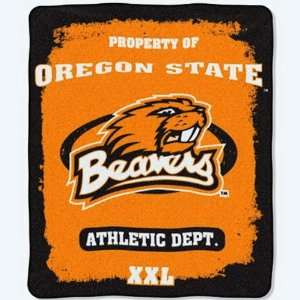 Oregon State Beavers Ncaa Property Of Micro Raschel Blanket (50X60 