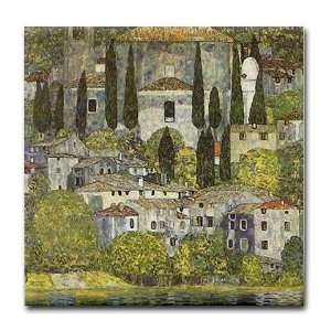  Gustav Klimt Art Tile Church at Cassone sul Garda Fine art 
