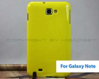 For Samsung Galaxy Note/i9220/GT N7000 Yellow TPU Glossy Back Cover 