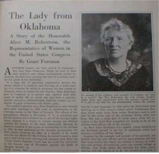 Armenia to Turkey1921 Alice Robertson 1st OK Congresswoman Oklahoma 