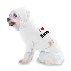  I Love/Heart Darren Hooded T Shirt for Dog or Cat LARGE 