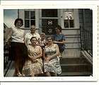 30s Depression Era Egg Family On Porch Snapshot Photo  