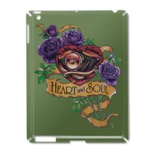   Green of Heart and Soul Roses and Motorcycle Engine 