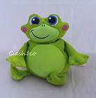 Frog plush squishy micro beads lime green Toad EE