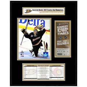  2007 Stanley Cup Ticket Frame Jr   Ducks Sports 