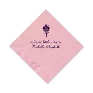  Personalized Stationery   Lollipop Foil Stamped Napkins 
