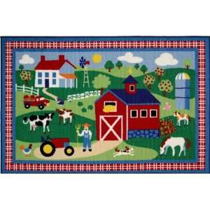  Roule Olive Kids Collection Country Farm 39X58 Inch Kids 