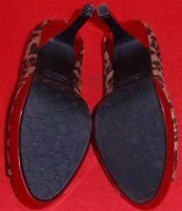   CANDIES YUNNIS SPRINT Leopard Peep Toe Platform Pumps Dress Shoes