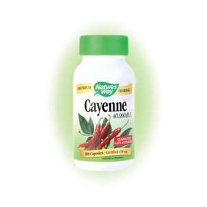 Cayenne Pepper Natures Way 40,000 HU Formula, 100c (3 Pack)