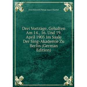   Berlin (German Edition) Ernst Heinrich Philipp August Haeckel Books