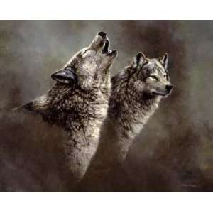  Jorge Mayol Wolf Song canvas edition limited print 66/250 