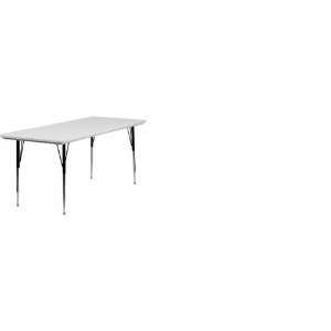 Flash Furniture 30W x 72L Height Adjustable Rectangular Gray 