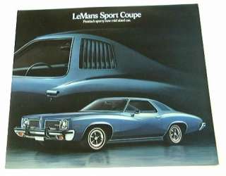 1973 73 Pontiac LeMANS SPORTS COUPE BROCHURE  