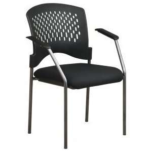  Office Star   Deluxe Stacking Chairs With Titanium Finish 