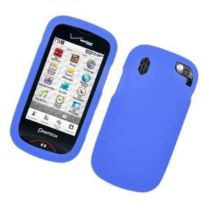  Solid Blue Silicone Skin Gel Cover Case For Pantech 