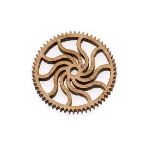   Steampunk Spiral Gear Pendant Component 3/4 Inch Arts, Crafts
