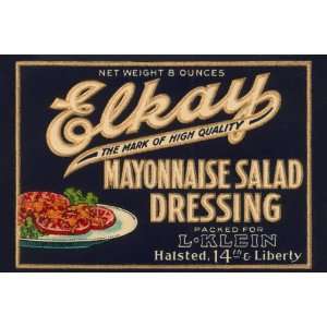  Elkay Mayonnaise Salad Dressing 18X27 Giclee Paper