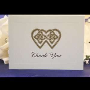 Celtic Hearts Thank You Card