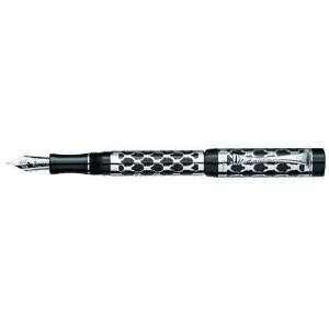   Sterling Silver and Black Resin Fountain Pen  Maya