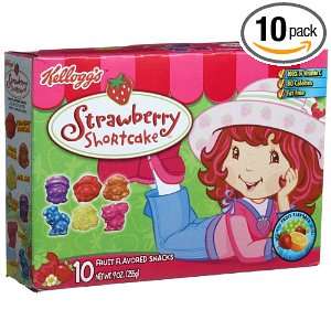 Kelloggs Strawberry Shortcake Fruit Flavored Snacks, 10 Count Snacks 