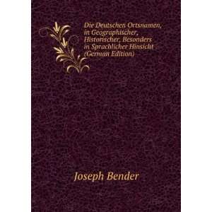   in Sprachlicher Hinsicht (German Edition) Joseph Bender Books