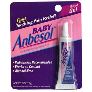  Baby Anbesol Oral Anesthetic, Gel, Grape .33 oz (9 g 