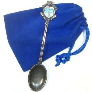  Vintage Silverplated Souvenir Spoon in Gift Bag   Eiffel 