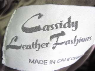 CASSIDY LEATHER FASHIONS Brown Leather Jacket Coat Sz 4  