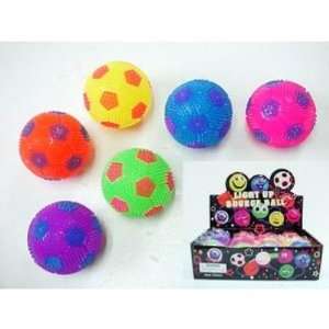  2.5 Light Up Spiney Soccer Ball Case Pack 72 Toys 