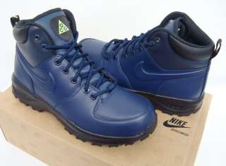 NIKE ACG MANOA LEATHER MENS WATER RESISTANT BOOTS BLUE 454350 400 