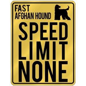   Afghan Hound   Speed Limit None  Parking Sign Dog