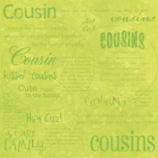 COUSIN Paper 12x12 Scrapbooking Family Kids Cousins  