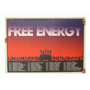    Free Energy Poster Dancing Hippies Sunset Tour 