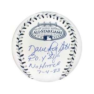 Dave Righetti 2008 Allstar Baseball w/ Roy 81, No Hitter 7/4/83 Insc 