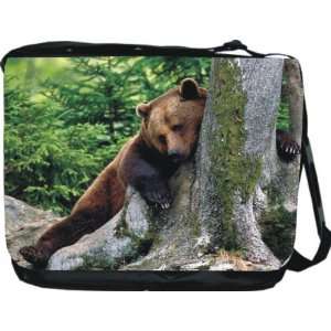  Rikki KnightTM Brown Grizzly Bear Design Messenger Bag   Book 