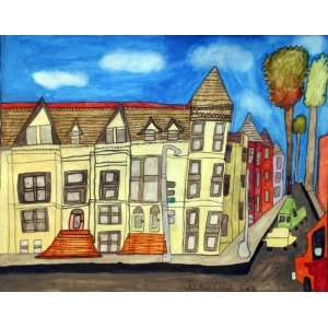 WVSA Print to Raise Funds for ARTs in Education, Corner Rowhouses by 