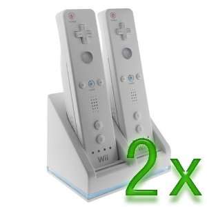 GTMax 2 x Dual Charging Dock Station with 4 Battery Packs for Nintendo 