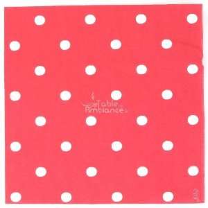  Large Spot Red Lunch Napkin