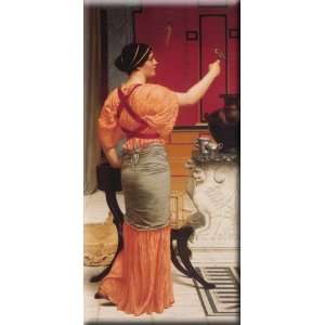 Lesbia with her Sparrow 15x30 Streched Canvas Art by Godward, John 