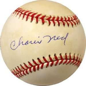 Charlie Neal Autographed Baseball (James Spence 