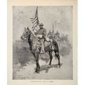  Spanish American War 1898 Color Bearer Cavalry Regiment 