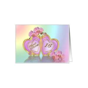    Sweet 16th birthday party invitation orchids Card Toys & Games