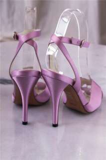 YVES SAINT LAURENT Pink Ankle Wrap Pump High Heel 8 38  