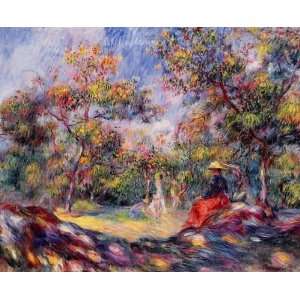  Oil Painting Woman in a Landscape Pierre Auguste Renoir 