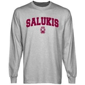  Southern Illinois Salukis Ash Logo Arch Long Sleeve T shirt 