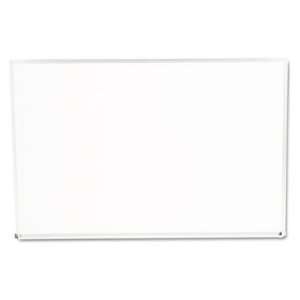   Dry Erase Marker Board, Melamine, 60 x 36, Silver Aluminum Frame